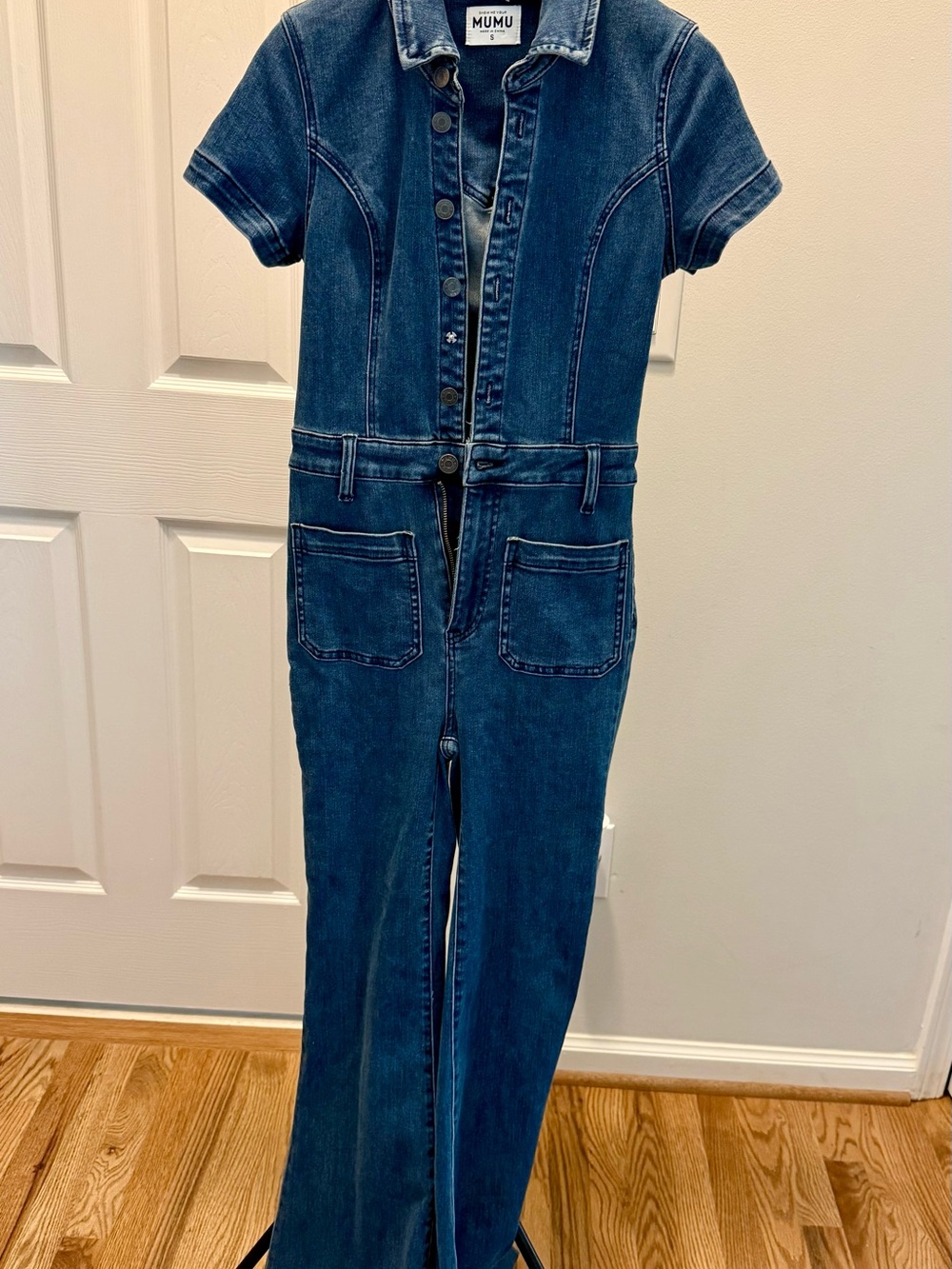 Show Me Your MuMu Everhart Blue Denim Jumpsuit - Picture 2 of 5
